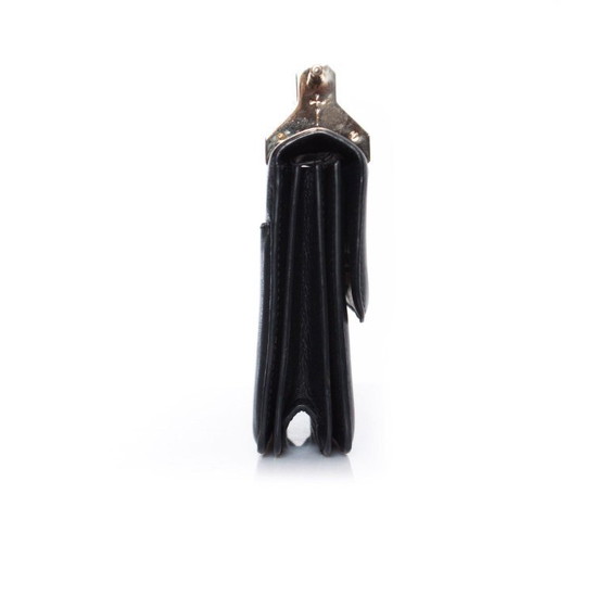 Image 1 of M2malletier, pochette La Fleur du Mal in pelle nera.