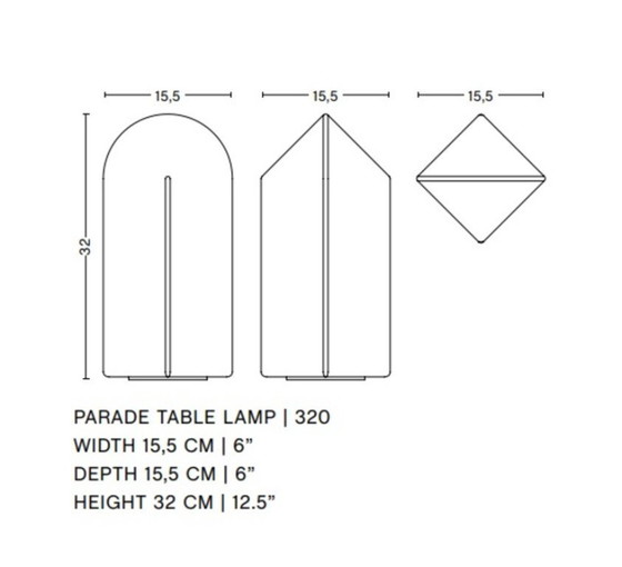 Image 1 of PARADE TABLE LAMP 320 SHELL WHITE / HAY 