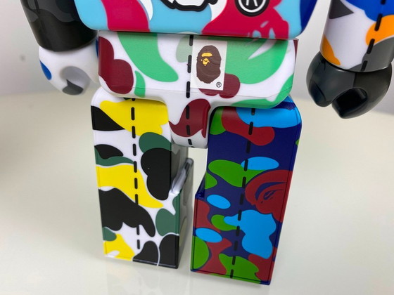 Image 1 of Bearbrick bape A bathing APE 28. Jubiläum 01 Camo #1 400% Medicom