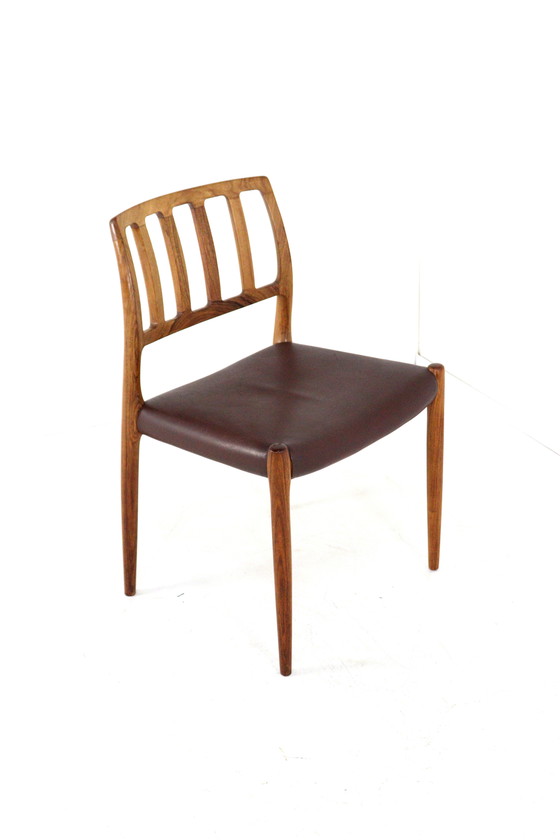 Image 1 of Set di 6 sedie Niels O Møller vintage in palissandro modello 83