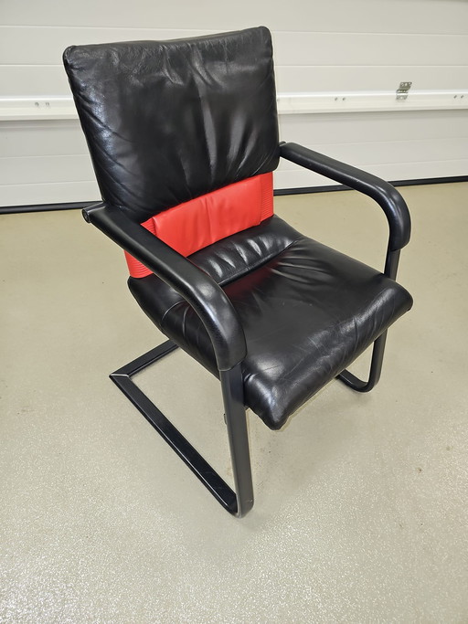 Sedie in pelle Figura Bellini di Vitra Office, sedie a sbalzo