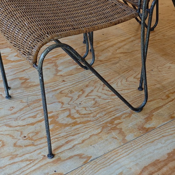 Image 1 of Sedie vintage in vimini e metallo