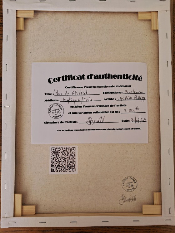 Image 1 of Philippe Laurent – ​​Ansicht von Étretat – Gemälde des Künstlers