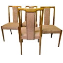 4 Vintage Teakhouten Eetkamerstoelen, jaren 60