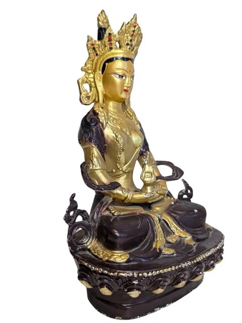 Tara Statue – Vergoldete Bronzefarbene Moderne Dekorative Bildhauerei (photo 2 of 13)