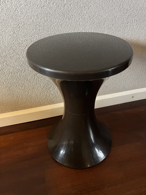 Vintage bruin space age Stamp Tam Tam krukje of bijzettafeltje