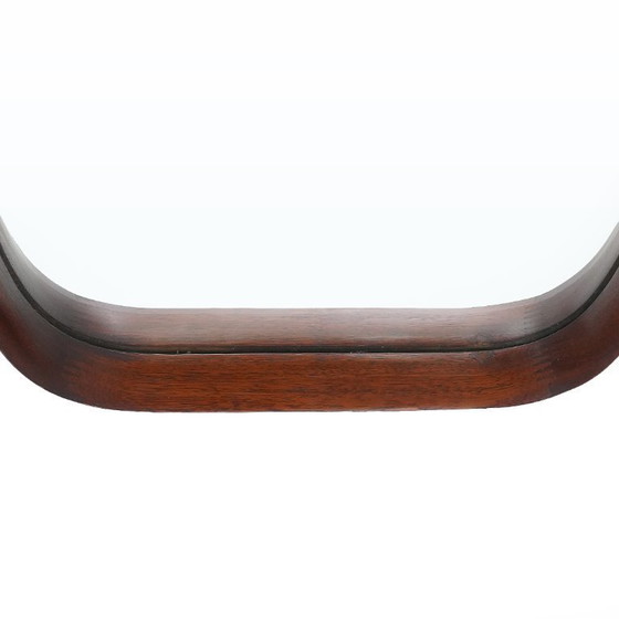 Image 1 of Espejo de pared con marco rectangular de teca, años 60