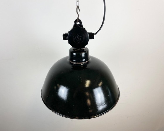 Image 1 of Lampe de l'usine d'émail est-allemande LBD Veb Leuchtenbau Dresden, années 1950