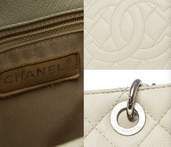 Image 1 of Sac CHANEL Petite Shopping Tote en Cuir Beige - 101699 Prix de vente5