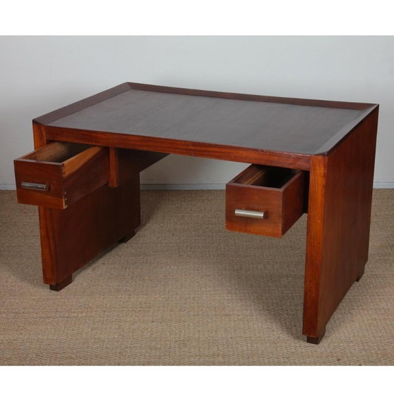 Bureau en bois, travail moderniste des années 1930, Bureaux, Marron (photo 8 sur 11)