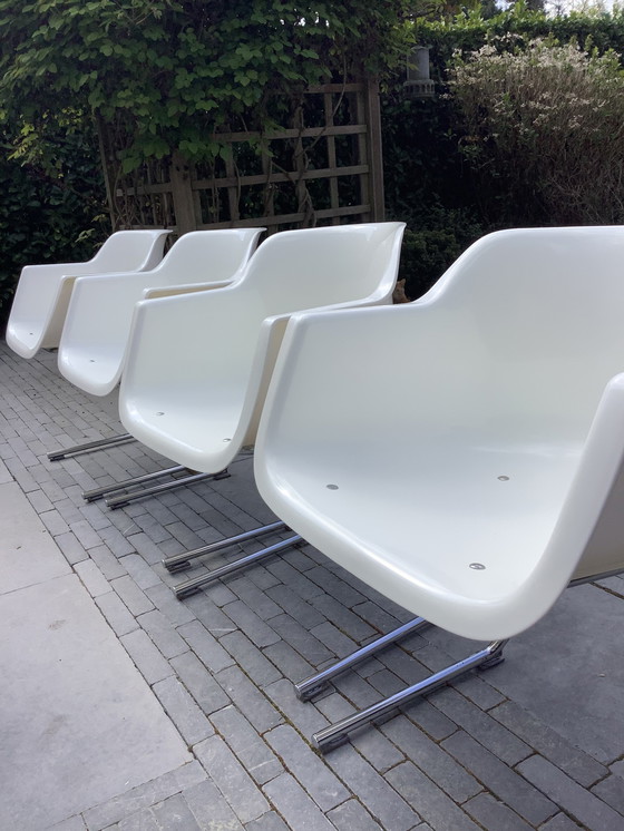 Image 1 of 4x Fauteuils en plastique par Albert Jacob pour Grosfillex, 1970