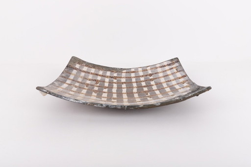Sculptural ceramic dish plate, Sicily