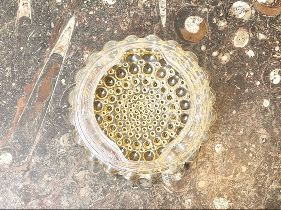 Image 1 of Amber-colored bubble glass wall lamp by Helena Tynell for Limburg, 1960s