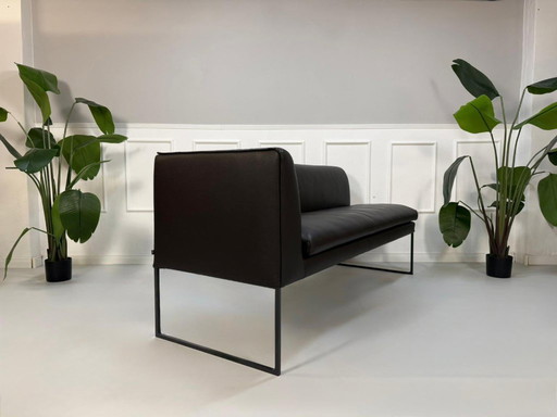 Banquette design COR Mell en cuir marron