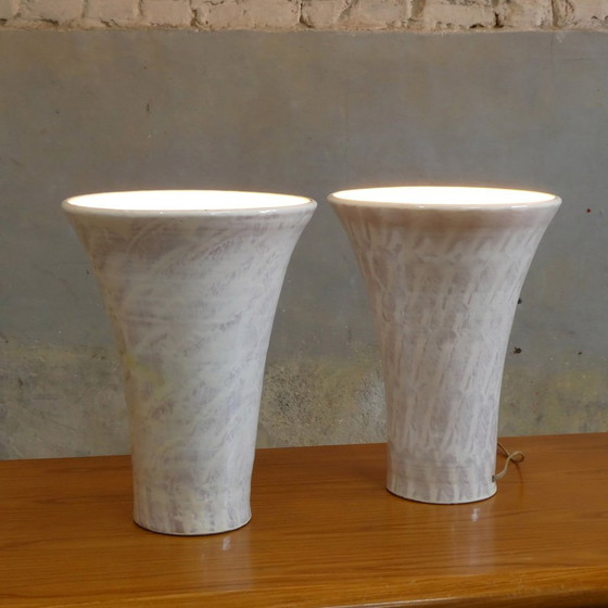 Large Ceramic Lamps, 1950s, Set of 2 – Desk lamps (photo 2 of 3)