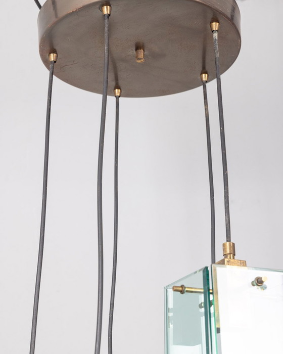 Image 1 of Lampadario in vetro vintage anni '60 progettato dallo Studio Zeroquattro