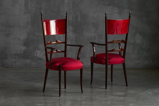 Image 1 of Sedie da pranzo con schienale alto di Aldo Tura, Italia, 1962