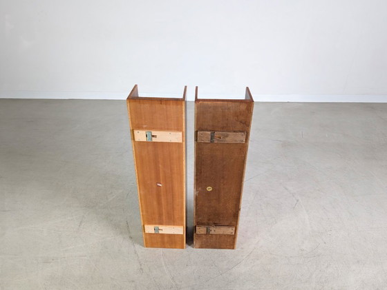 Image 1 of 2x Étagère murale originale du milieu du siècle Wilhelm Renz Walter Wirz en teck