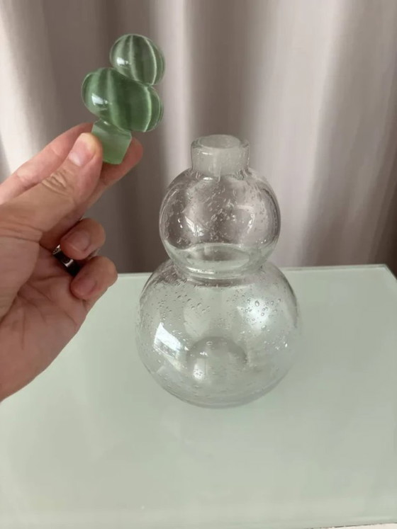 Superb Signed Blown Glass Carafe – Federico Restrepo, Glass & Decanter (photo 7 of 10)