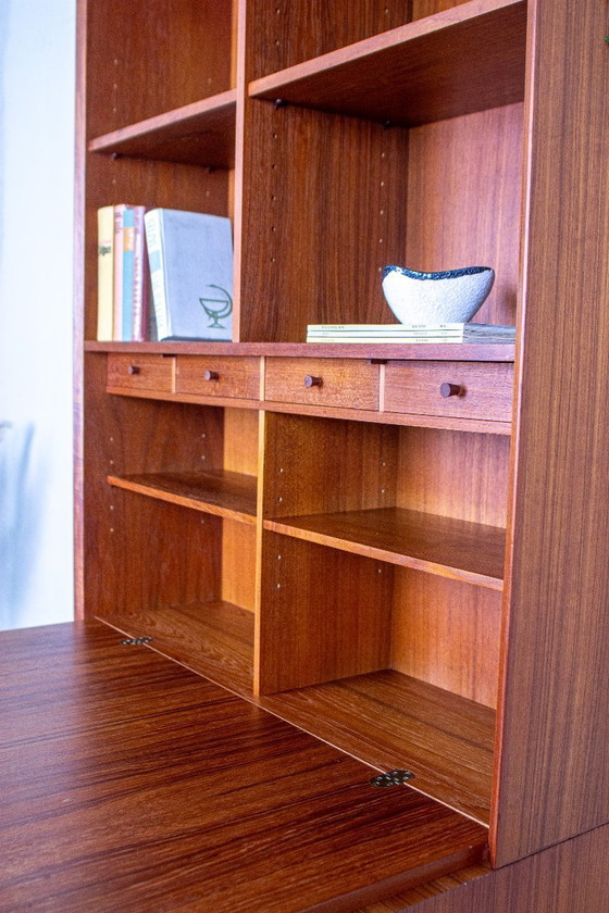 Erik Brouer Segretaria con libreria alta, design danese, metà secolo, teak vintage – Credenze alte, Wood (photo 3 of 17)