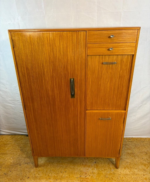Mid Century Retro Teak Gentleman’s / Bachelor Wardrobe by Remploy (Circa 1960)  A fantastic mid century modern teak gentleman’s,