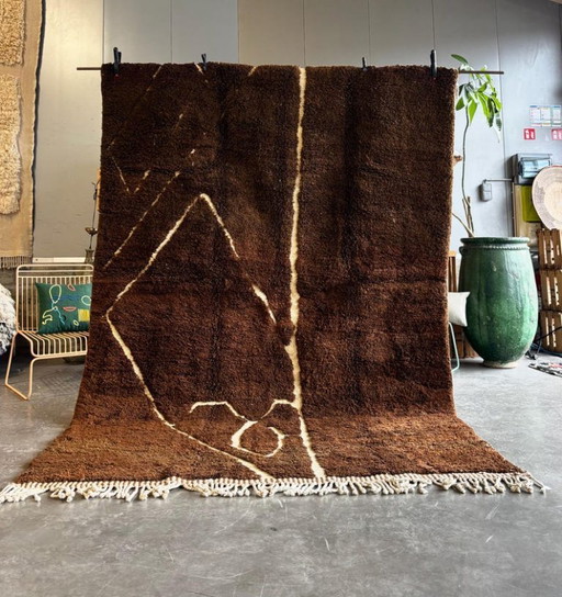 Moderner Berberteppich aus Marokko, 3 x 2 m, handgeknüpfter Wollteppich – Luxus-Beni-Ouarain-Teppich