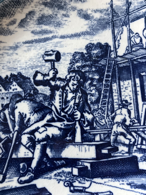 Petite plaque murale bleue de Delft