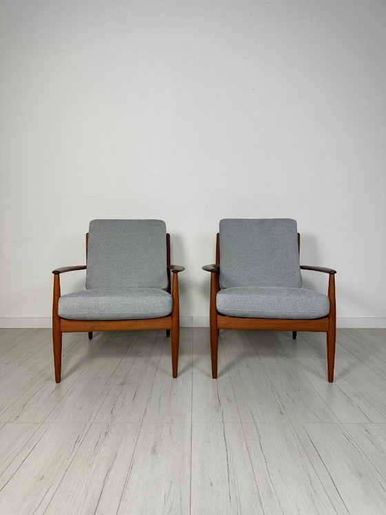 Image 1 of 1/2 Vintage Model 118 Teakhouten Loungestoel van Grete Jalk voor France & Daverkosen, Deens design, jaren 1950