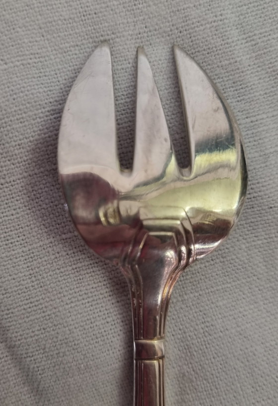 Image 1 of 4 fourchettes à huîtres argent massif minerve