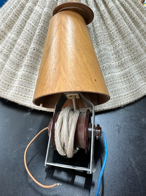 Mid Century Pendant Lamp Temde Teak Danish Design Vintage, Ceiling lights, Wood, Brown (photo 4 of 15)