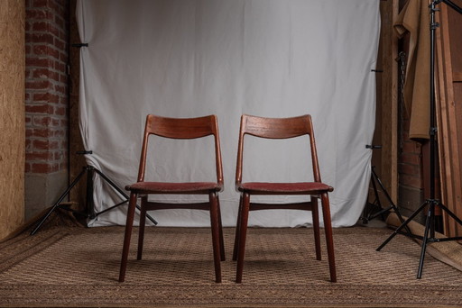 Sedie da pranzo Boomerang di Alfred & Erik Christensen per Slagelse Møbelværk, set di 2