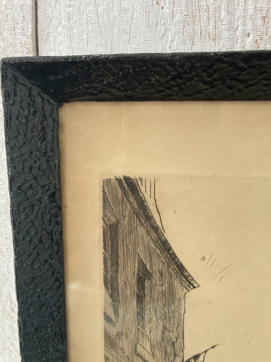 Image 1 of Antique painting of Montmartre (Paris)