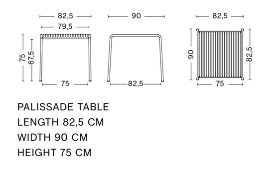 Image 1 of Hay Pallisade Tuintafel Sky Grey. Nieuw in doos.