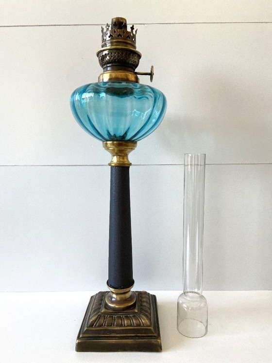 Image 1 of Antieke olielamp, antieke olielamp, empirestijl, Louis XVIII-periode