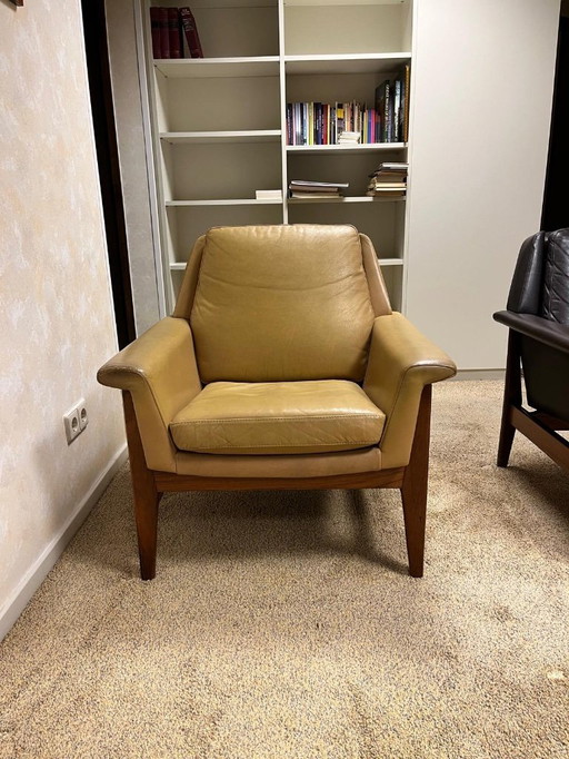 Danish design leather sofa by Van de Bovenkamp, Hilversum