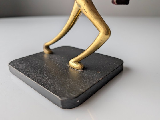 Image 1 of Pair Art Deco Bronze Candelabras by Karl Hagenauer, 1940s