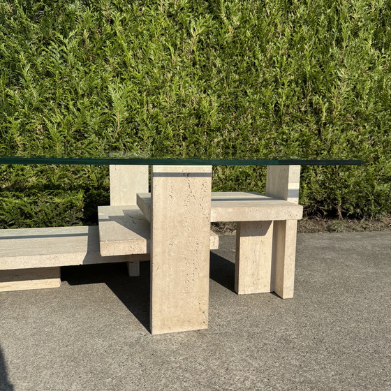 Image 1 of Tableaux Brutalist travertin