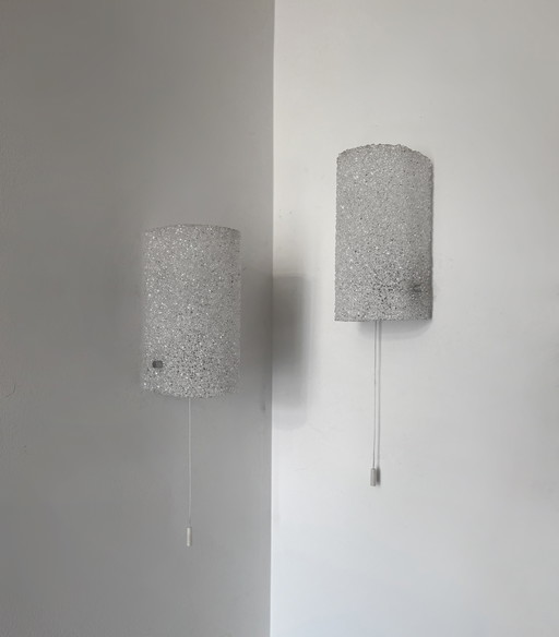 Perspex wandlampen uit de jaren 70