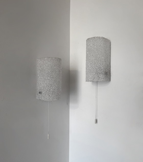 Image 1 of Perspex wandlampen uit de jaren 70
