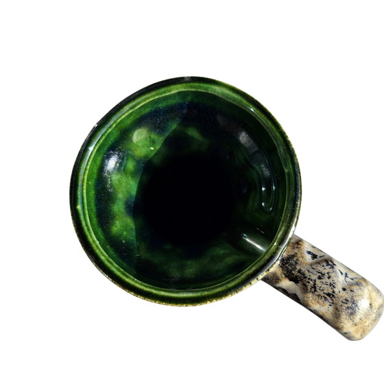 Image 1 of Vase Bay Keramik 77 17 anse, vase Bodo Mans gris clair vintage milieu du siècle