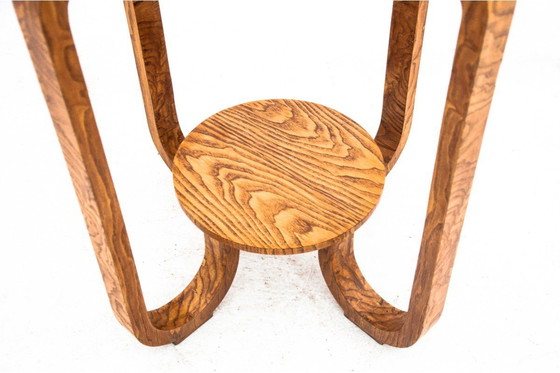 Image 1 of Runder Tisch im Art déco-Stil, Polen, 1950er Jahre