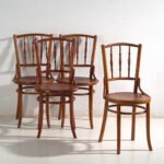 Sedie antiche in legno curvato stile Thonet – Europa Centrale, c. 1930 – Set di 4 #8 – Sedie da pranzo (photo 6 of 40)