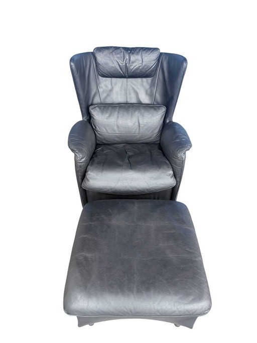 Set aus DS-23 Lounge-Sessel und Hocker von de Sede, 1988