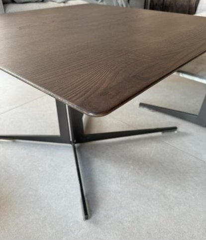 Flexform Fly Over Table 80X80Cm Showroom Solid Wood