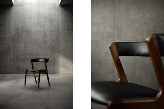 Image 1 of Vintage Mid-Century Danish Modern Teak Office Chair Model Fire by Kai Kristiansen for Schou Andersen Møbelfabrik, 1960s