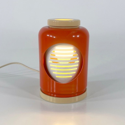 Lámpara de mesa Eclipse en naranja de Goffredo Reggiani para Reggiani, años 60