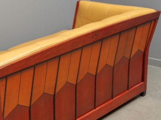 Schuitema Art Deco Sofa Modell Lawrence – 3-5 Sitzer Sofas, Leather, Wood (photo 5 of 5)