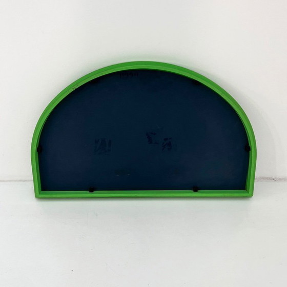 Image 1 of Spiegel met groene lijst, ontworpen door Anna Castelli Ferrieri voor Kartell, jaren 80.