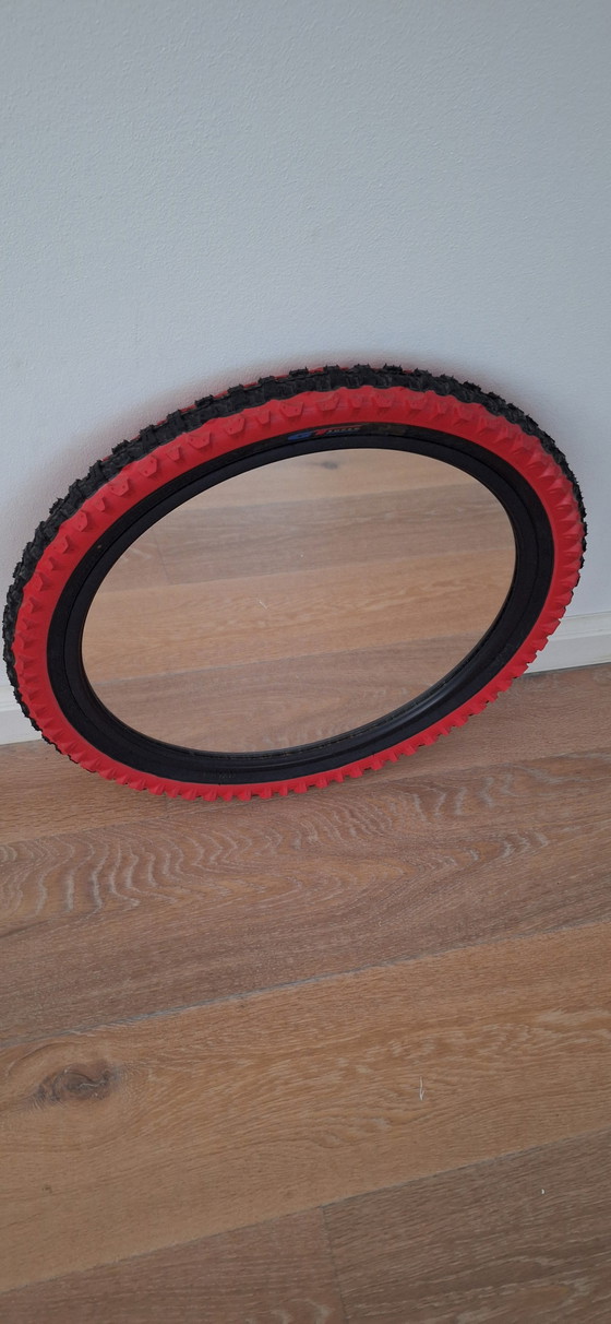 Image 1 of Vintage Jaren 90 IKEA Volda Fietsenband Spiegel