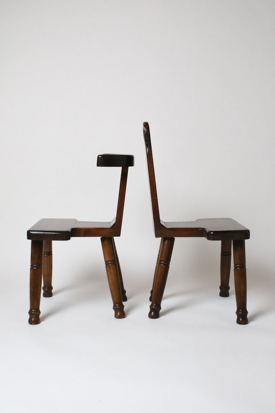 Image 1 of Paar Brutalistische stoelen William Fetner, VS, 1960